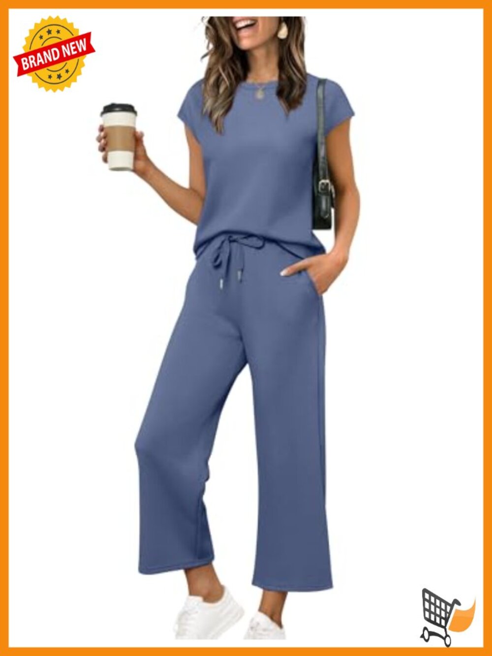 Two Piece Set Women Summer Cap Sleeve Top Lounge Pants Vacation Outfit